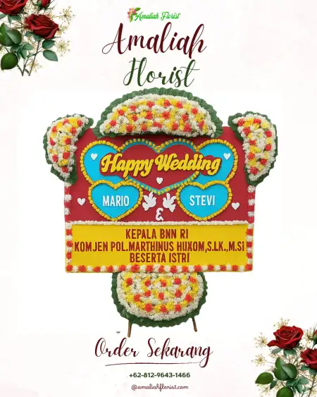 Papan Bunga Pernikahan Morowali